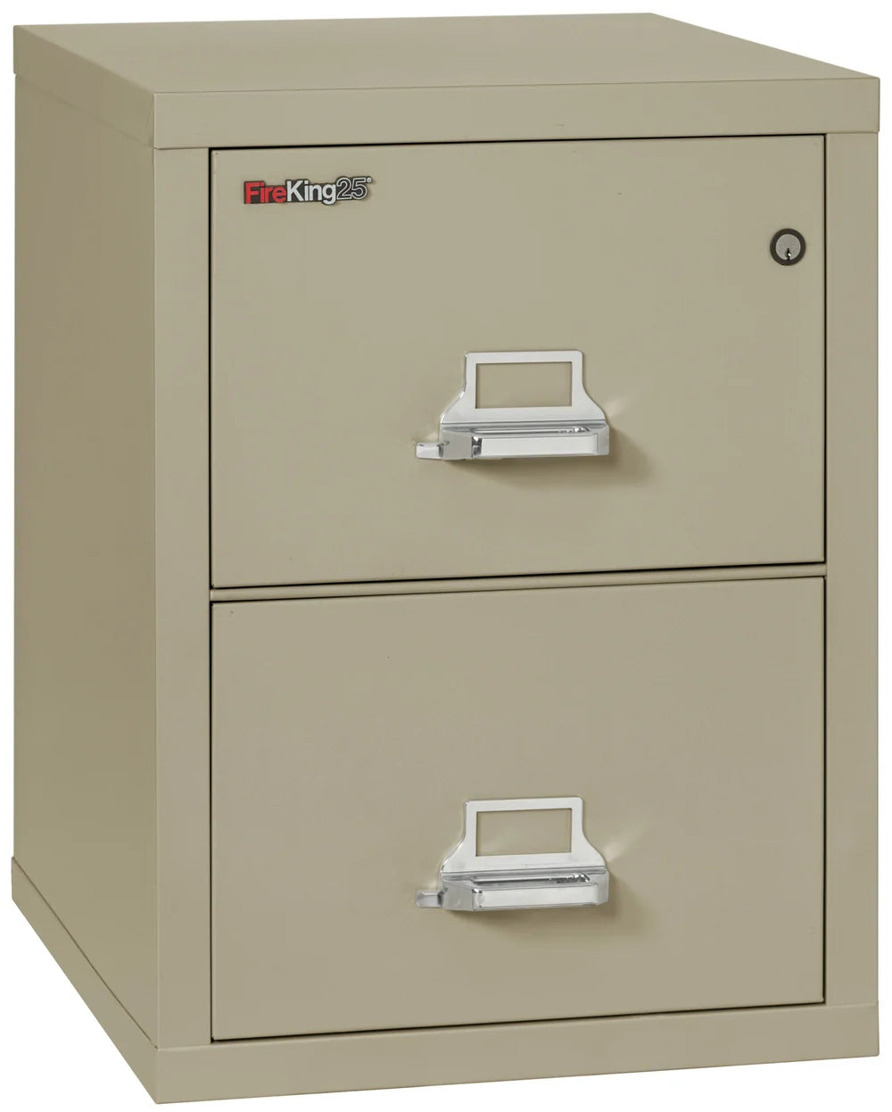 FireKing 2-Drawer 25" Deep 1-Hour Rated Fireproof File Cabinet, Letter