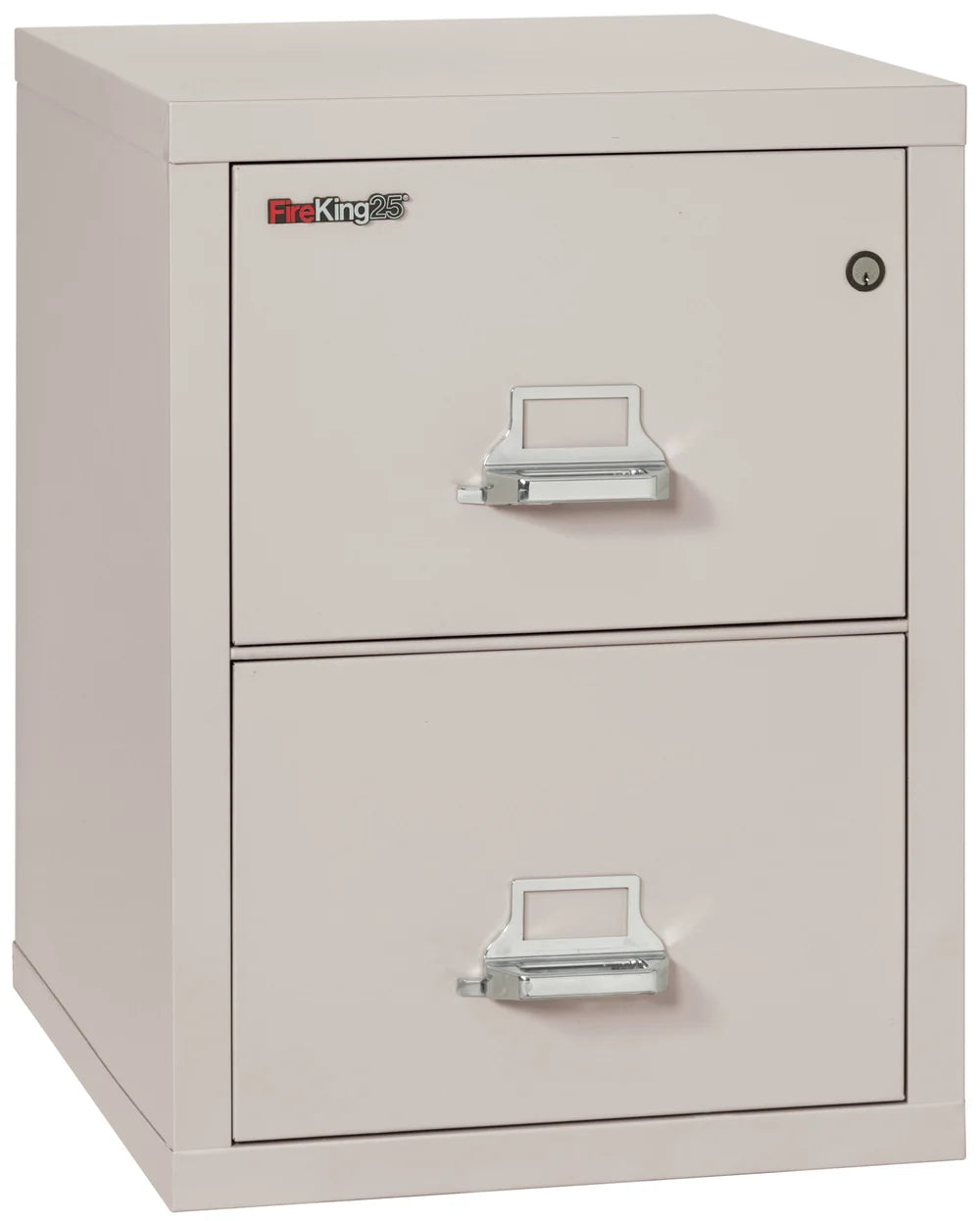 FireKing 2-Drawer 25" Deep 1-Hour Rated Fireproof File Cabinet, Letter