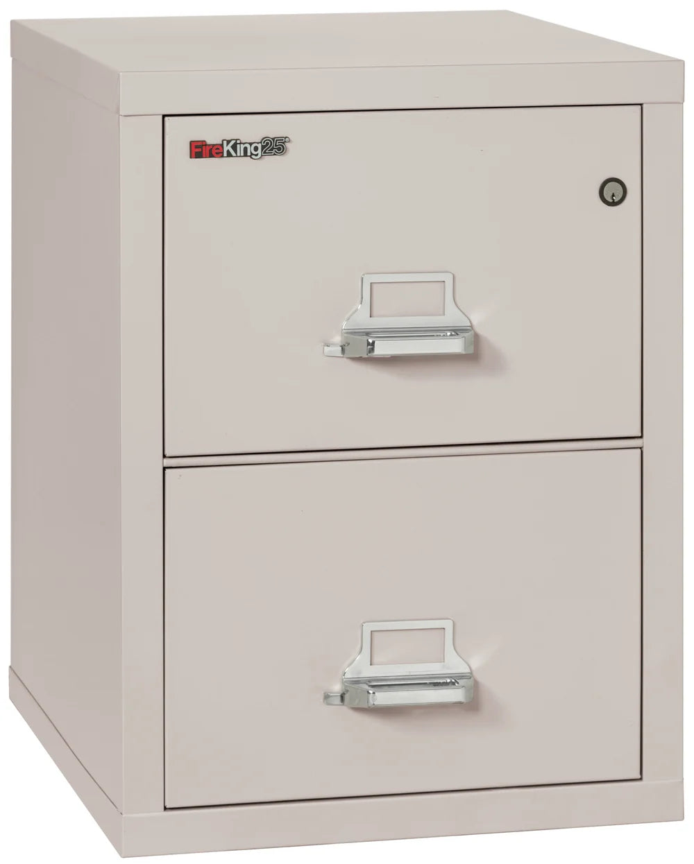 FireKing 2-Drawer 25" Deep 1-Hour Rated Fireproof File Cabinet, Legal