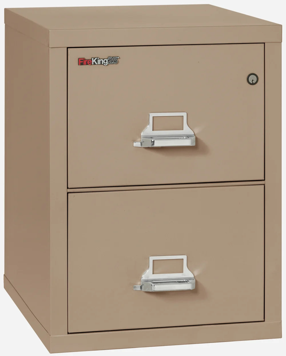 FireKing 2-Drawer 25" Deep 1-Hour Rated Fireproof File Cabinet, Legal
