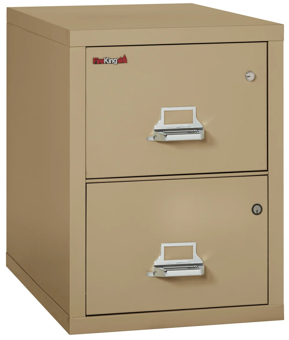 FireKing Safe-In-A-File 2-Drawer 31" Deep 1-Hour Rated Fireproof File Cabinet, Legal