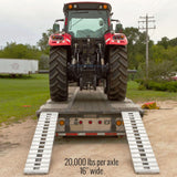 8' L Aluminum Ramps, Double Pin-On Ends - 20,000 lb. Weight Cap