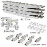 8' L x 16" W / 4 Ramp System for 16" H Step Deck Trailers - 20,000 lb. Cap