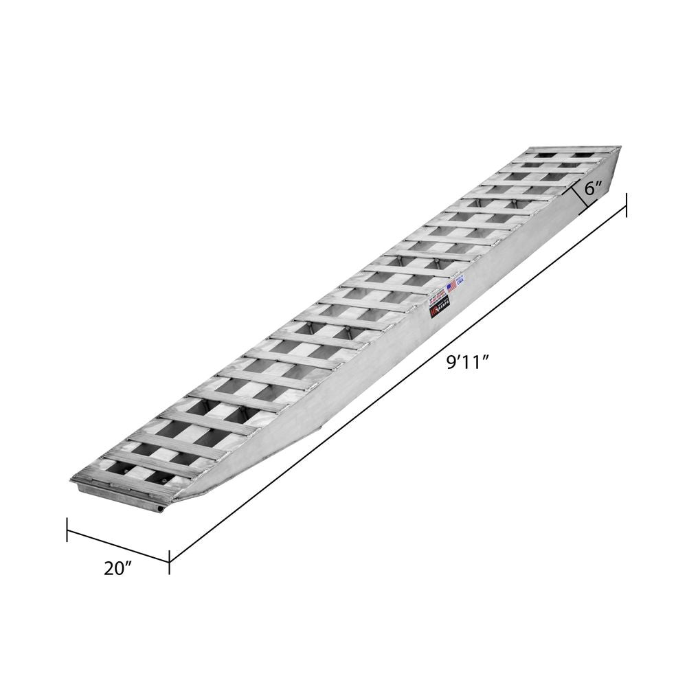 10' L x 20" W Heavy Equipment Ramps, Pin-On End, Pin-On Foot - 20,000 lb. per Axle