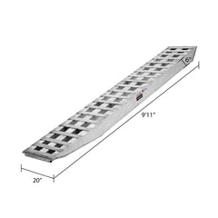 10' L x 20" W Heavy Equipment Ramps, Pin-On End, Pin-On Foot - 20,000 lb. per Axle