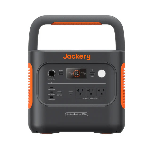 Jackery Explorer 2000 V2 Solar Generator + 2 x SolarSaga 200W Portable Solar Panels