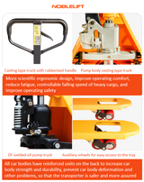 6 Pack of NobleLift Standard Duty Pallet Jack 5500 lbs Capacity 27''x48'' Forks