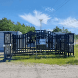 20ft Wrought Steel Garden Driveway Gate with Post