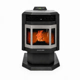 ComfortBilt HP21 24" Black Wood Pellet Stove with Stainless Steel Trim