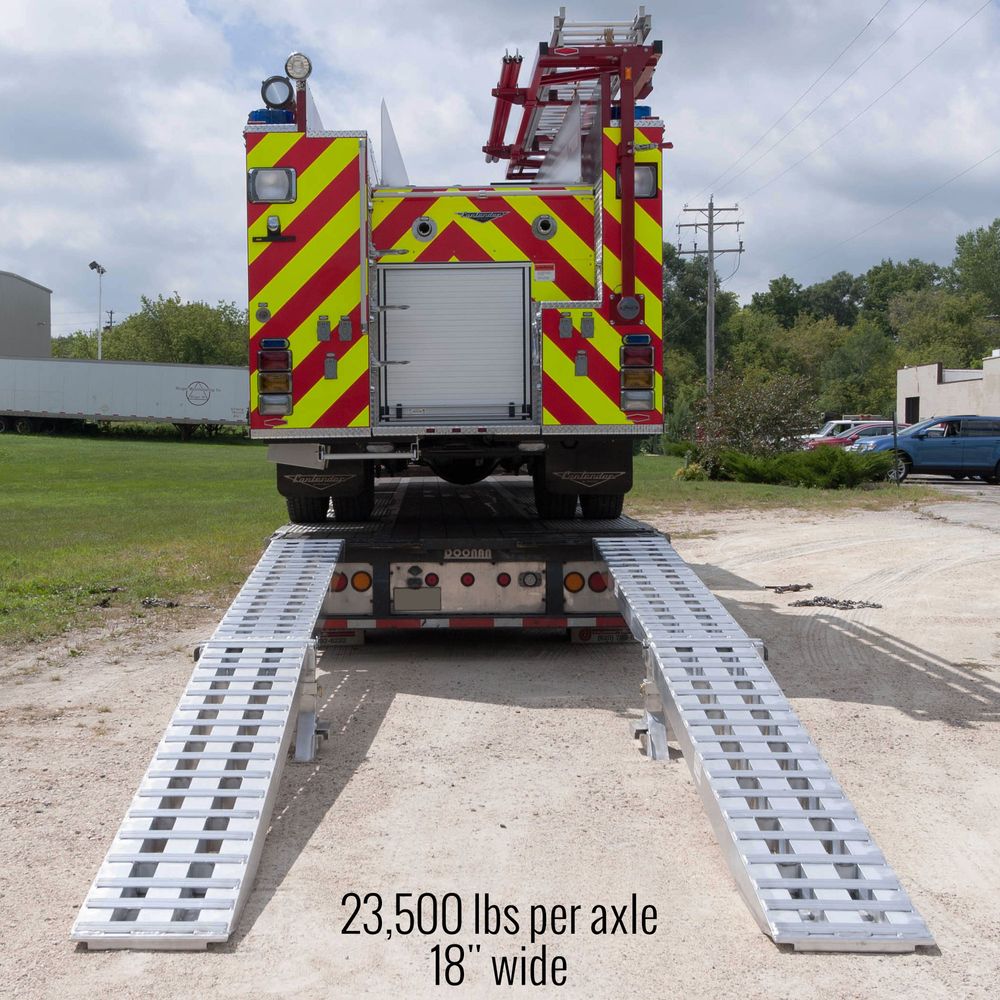 16' L Modular Step Deck Trailer Ramp System - 23,500 lb. Weight Cap