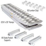 8' L x 20" W / 2 Ramp System for 20" H Step Deck Trailers - 23, 500 lb. Cap