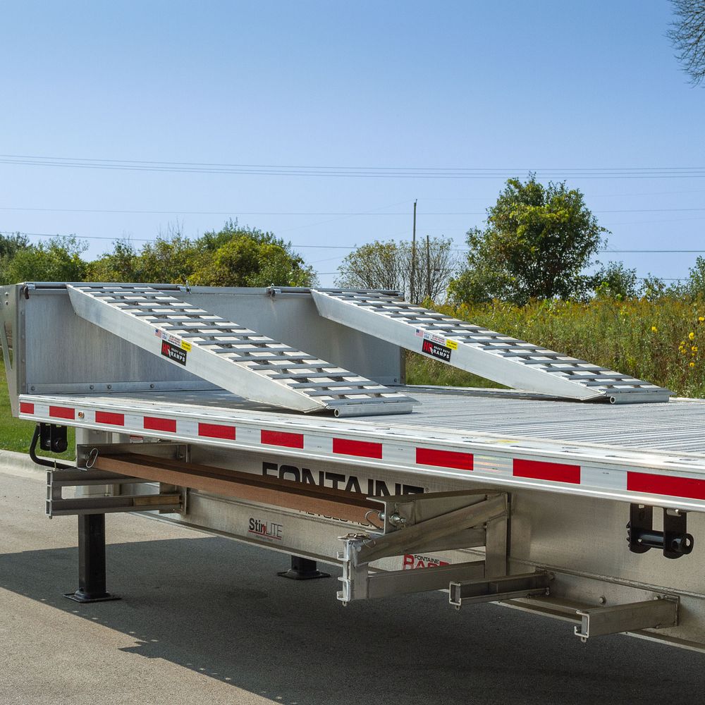 8' L x 20" W / 2 Ramp System for 20" H Step Deck Trailers - 23, 500 lb. Cap