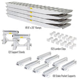 8' L x 20" W / 4 Ramp System for 20" H Step Deck Trailers - 23,500 lb. Cap