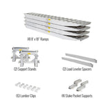 8' L x 18" W / 4 Ramp System for 24" H Step Deck Trailers - 23,500 lb. Cap