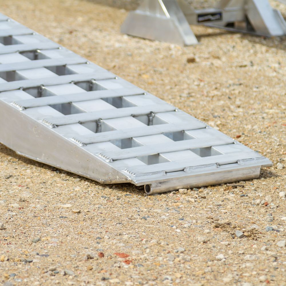 8' L x 18" W / 4 Ramp System for 24" H Step Deck Trailers - 23,500 lb. Cap