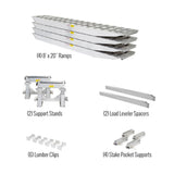 8' L x 20" W / 4 Ramp System for 26" H Step Deck Trailers - 23,500 lb. Cap