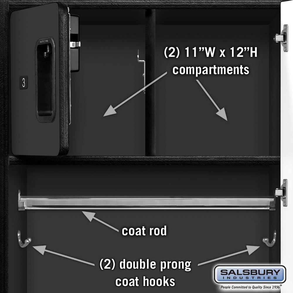 24" Wide Designer Wood Gear Locker - 6 Feet High - 18" Deep by Salsbury