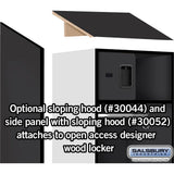 24" Wide Designer Wood Open Access Locker - 6 Feet High - 24" Deep by Salsbury