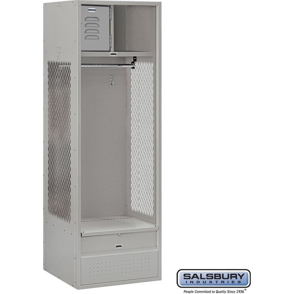 24" Wide Open Access Metal Locker - 6 Feet High - 24" Deep by Salsbury