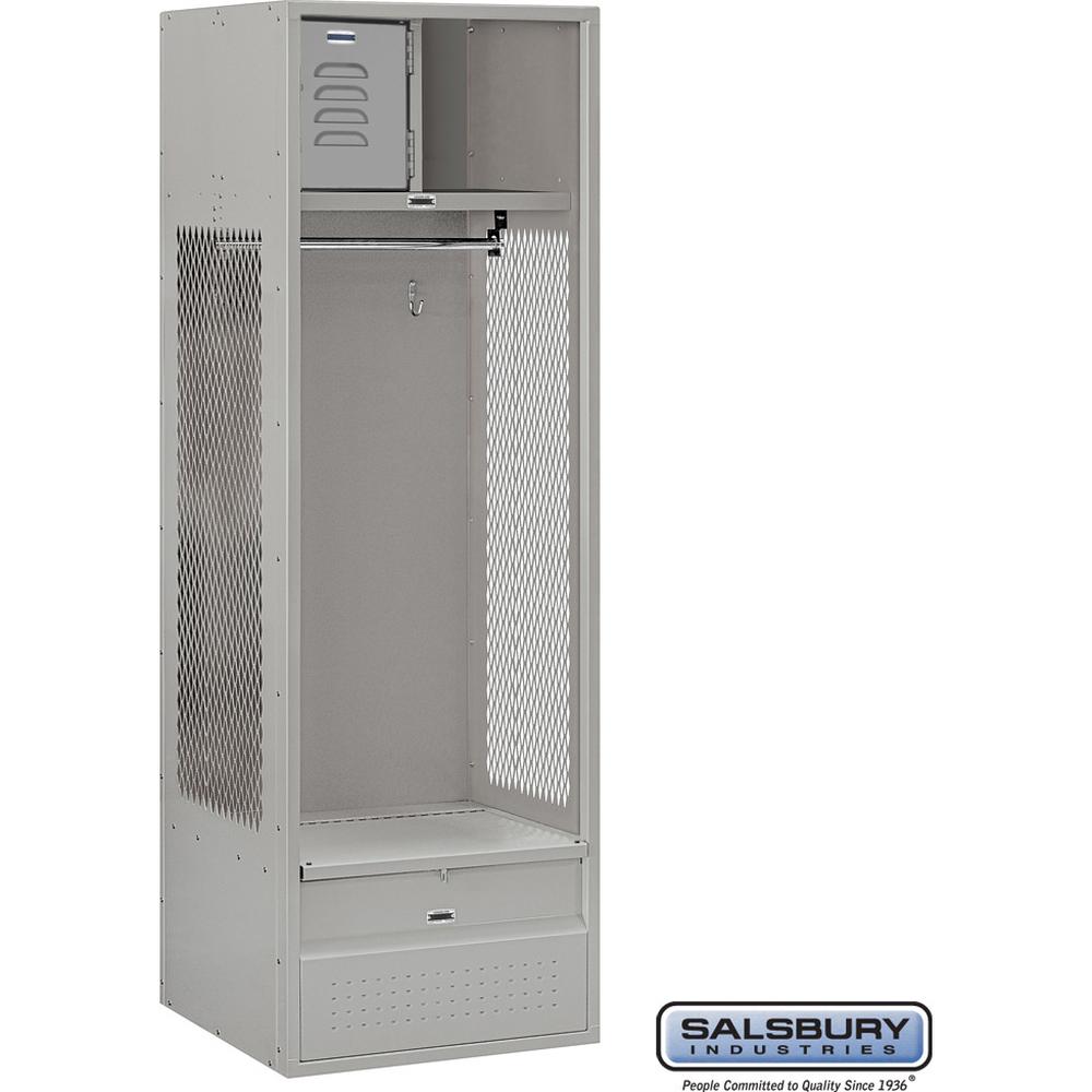 24" Wide Open Access Metal Locker - 6 Feet High - 24" Deep by Salsbury