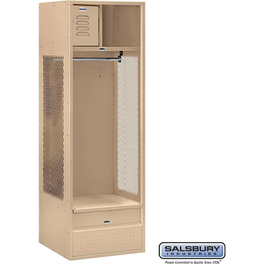 24" Wide Open Access Metal Locker - 6 Feet High - 24" Deep by Salsbury