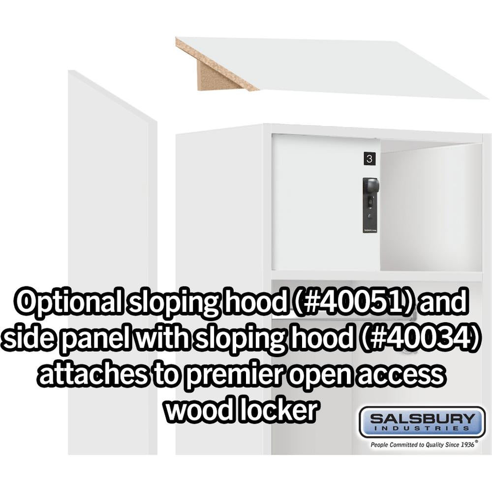 24" Wide Premier Wood Open Access Locker - 6 Feet High - 18" Deep by Salsbury