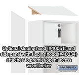 24" Wide Premier Wood Open Access Locker - 6 Feet High - 18" Deep by Salsbury