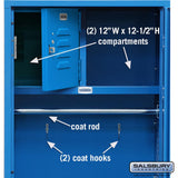 24" Wide Vented Gear Metal Locker - 6 Feet High - 18" Deep by Salsbury