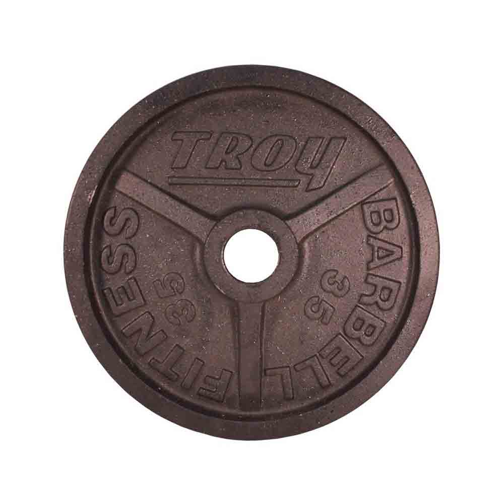 Troy 245 lbs to 425 lbs Black Cast Iron Wide Rim Olympic Plates Set