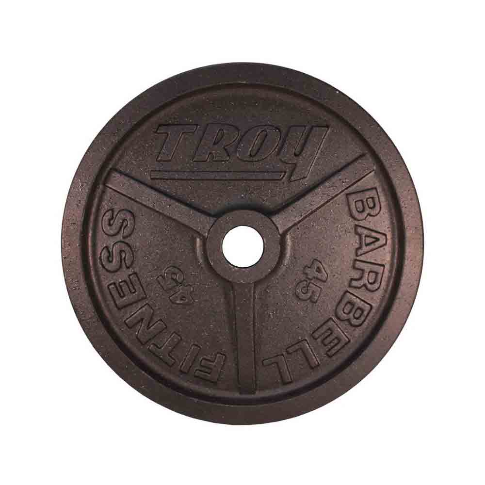 Troy 245 lbs to 425 lbs Black Cast Iron Wide Rim Olympic Plates Set