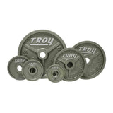 Troy 245 lbs to 425 lbs Gray Cast Iron Wide Rim Olympic Plates Set