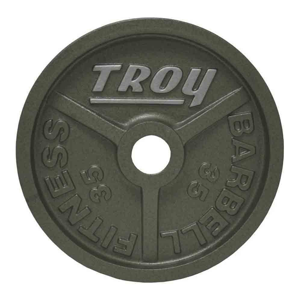 Troy 245 lbs to 425 lbs Gray Cast Iron Wide Rim Olympic Plates Set