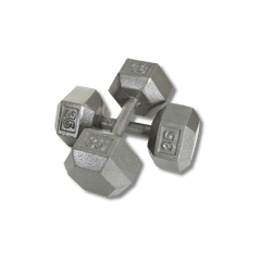 6 Sided Cast Iron Dumbbell (05-100 lbs Sets)