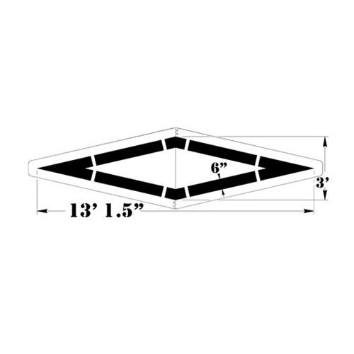 Newstripe Federal Preferential Lane Symbol Stencil