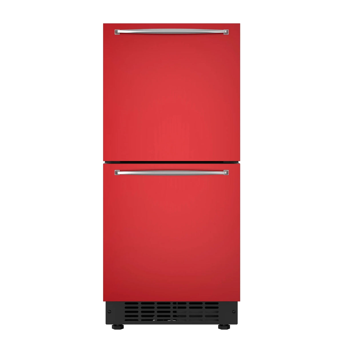 15 in. Panel Ready Built-in Double Refrigerator, Frost-Free Undercounter Fridge with Digital Temperature Control and Stainless-Steel Drawers