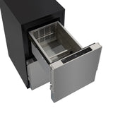 15 in. Panel Ready Built-in Double Refrigerator, Frost-Free Undercounter Fridge with Digital Temperature Control and Stainless-Steel Drawers