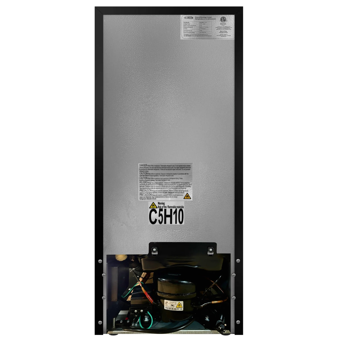 15 in. Small Stainless Steel, Glass-Door Built-In Refrigerator and Beverage Cooler, 3 cu. ft.