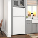 28 In. 14 Cu. Ft. Top-Freezer Residential Refrigerator in White