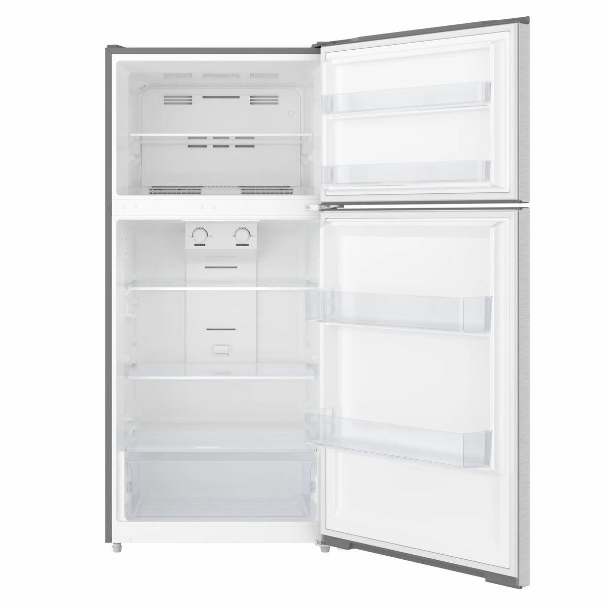 28 In. 14 Cu. Ft. Top-Freezer Residential Refrigerator in Stainless Steel