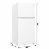 30 In. 18 Cu. Ft. Top-Freezer Residential Refrigerator in White