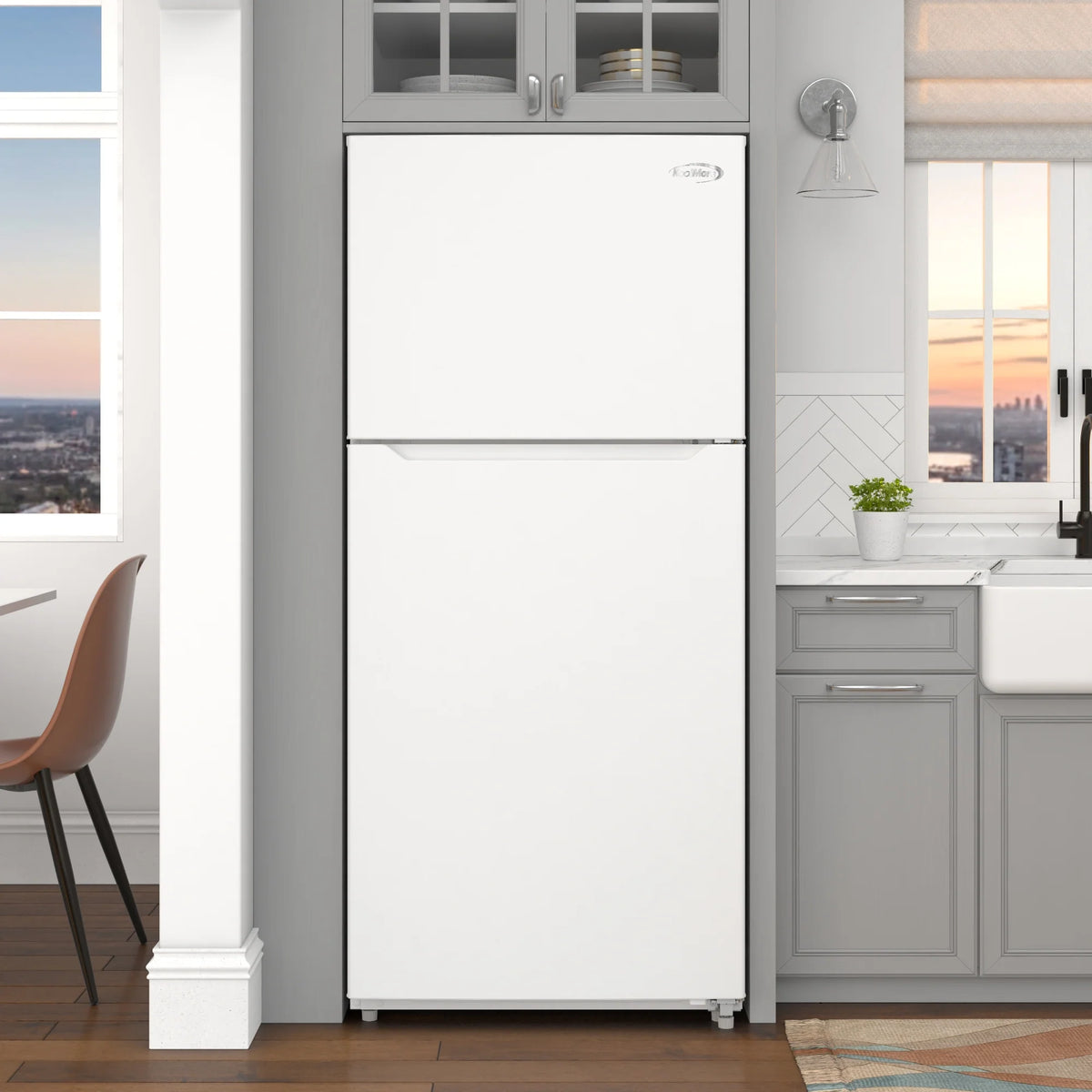 30 In. 20 Cu. Ft. Top-Freezer Residential Refrigerator in White