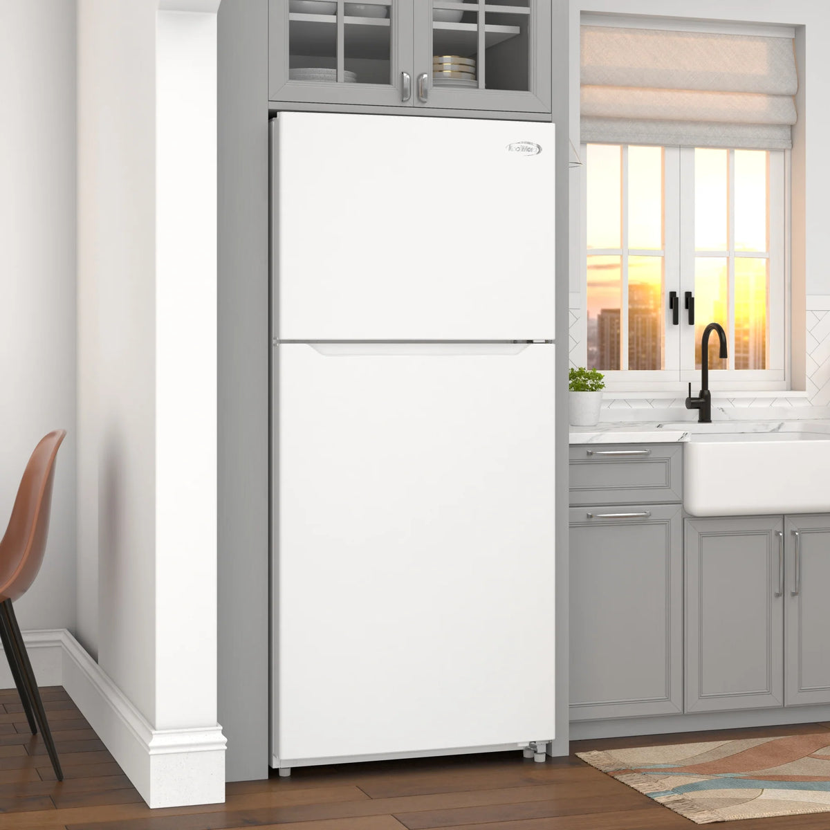 30 In. 20 Cu. Ft. Top-Freezer Residential Refrigerator in White
