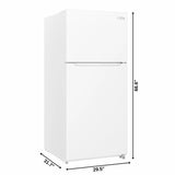 30 In. 20 Cu. Ft. Top-Freezer Residential Refrigerator in White