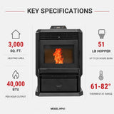 ComfortBilt HP61 24" Pellet Stove