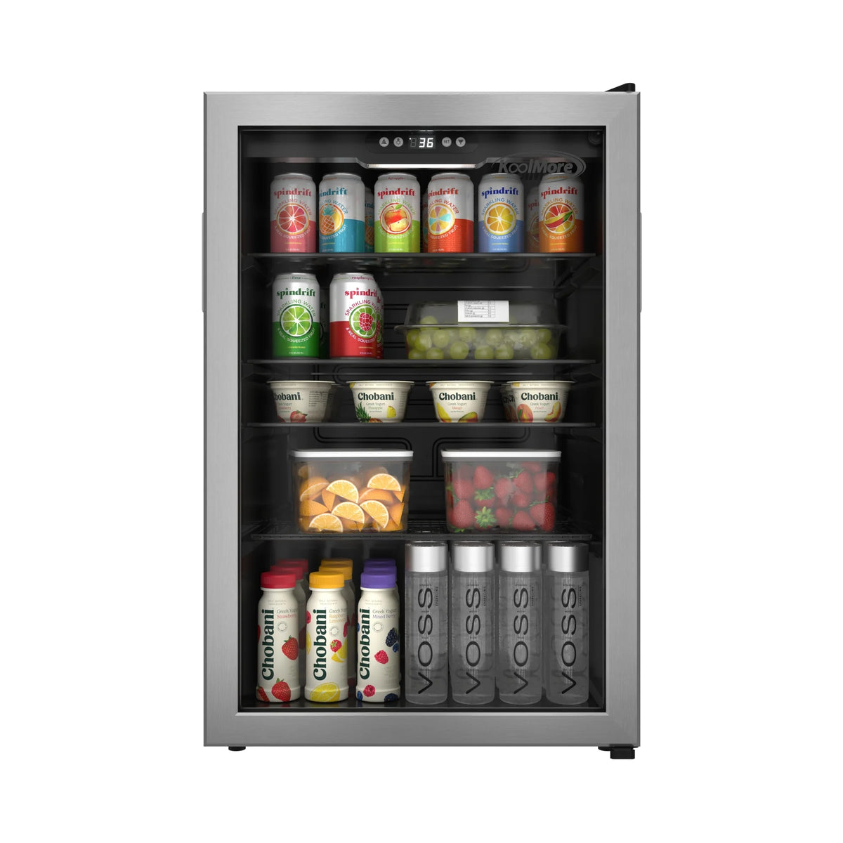20 in. 4.5 cu. ft. Glass-Door Beverage Refrigerator Merchandiser with a 120-Can Capacity and Stainless-Steel Trim
