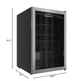 20 in. 4.5 cu. ft. Glass-Door Beverage Refrigerator Merchandiser with a 120-Can Capacity and Stainless-Steel Trim