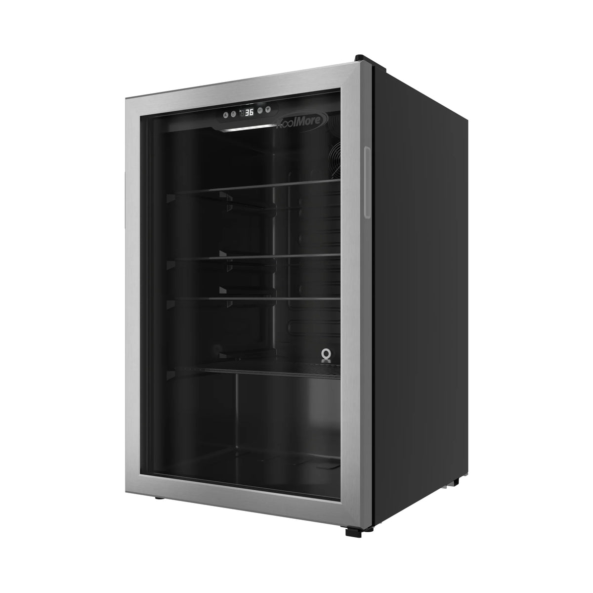 20 in. 4.5 cu. ft. Glass-Door Beverage Refrigerator Merchandiser with a 120-Can Capacity and Stainless-Steel Trim