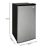 KoolMore 21 in. Convertible Refrigerator/Freezer 4.2 cu. ft. in Silver