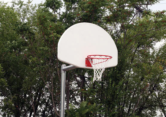 Sportsplay Sturdy Basketball Goal, Adjustable or Permanent, with Backboard Options