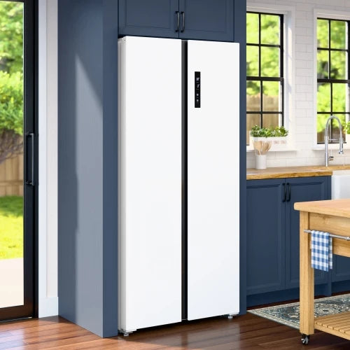 15.6 Cu. Ft. 33-Inch Side-by-Side Refrigerator with Manual Twist Ice Maker, White